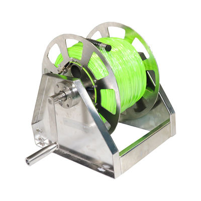 SS304 สายเคเบิลใยแก้วนำแสงดรัมสลิปแหวนหมุนมือข้อเหวี่ยงม้วนสายเคเบิล